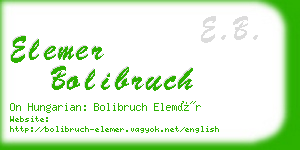 elemer bolibruch business card